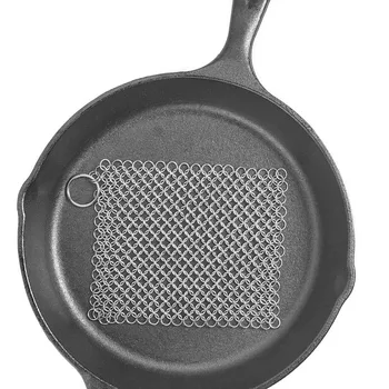 New Hot Stainless Steel Cast Iron Cleaner Scrubber for All Types of Skillet Griddles Cast Iron Pans Grills Dutch Ovens U 
New Hot Stainless Steel Cast Iron Cleaner Scrubber for All Types of Skillet Griddles Cast Iron Pans Grills Dutch Ovens U