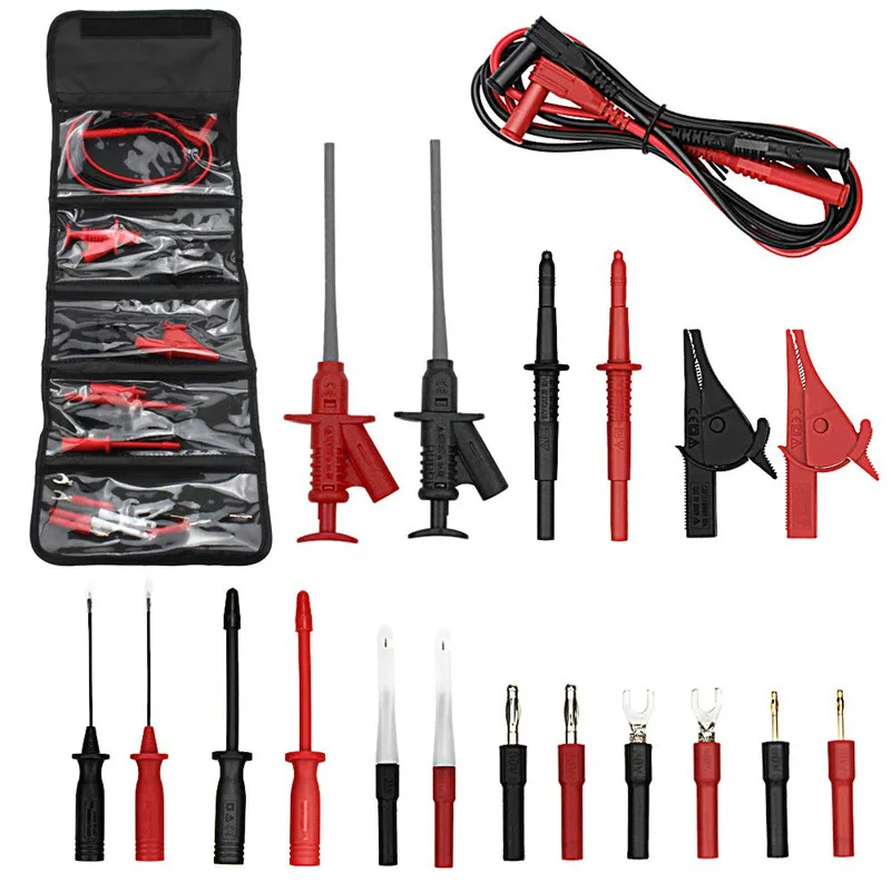 QHTITEC Universal Multimeter Test Leads Kit Instrument Probe Accessory Professional Replaceable Digital Multimeter Test Leads
QHTITEC Universal Multimeter Test Leads Kit Instrument Probe Accessory Professional Replaceable Digital Multimeter Test Leads