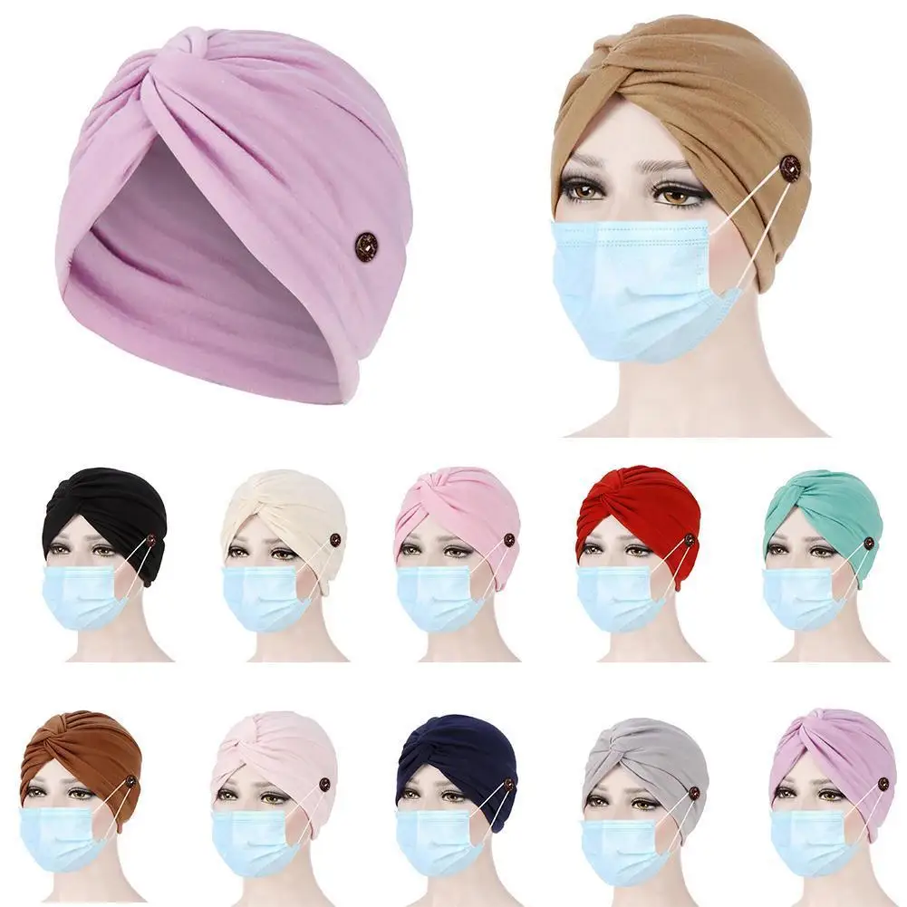 Women Button Turban Hat With Button Bandanas Scarf Wrap Solid Hat Head Muslim India Hair Elastic Hats Headscarves K1I7
Women Button Turban Hat With Button Bandanas Scarf Wrap Solid Hat Head Muslim India Hair Elastic Hats Headscarves K1I7