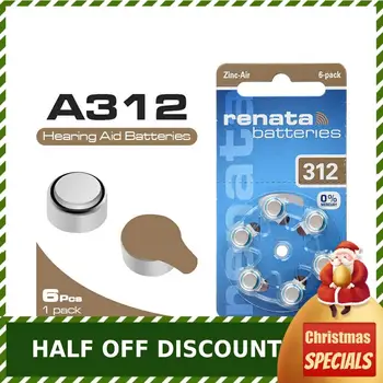 6Pcs A312 High peformence Hearing Aid Battery Original Zinc Air 1.45V 312A ZA312 S312 PR41 B3124 Batteries
6Pcs A312 High peformence Hearing Aid Battery Original Zinc Air 1.45V 312A ZA312 S312 PR41 B3124 Batteries