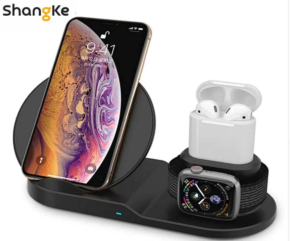 Wireless Charger,3 in 1 Wireless Charging Stand for Apple Watch,Charging Station for Airpods,Fast Wireless Charger Dock (Black)
Wireless Charger,3 in 1 Wireless Charging Stand for Apple Watch,Charging Station for Airpods,Fast Wireless Charger Dock (Black)