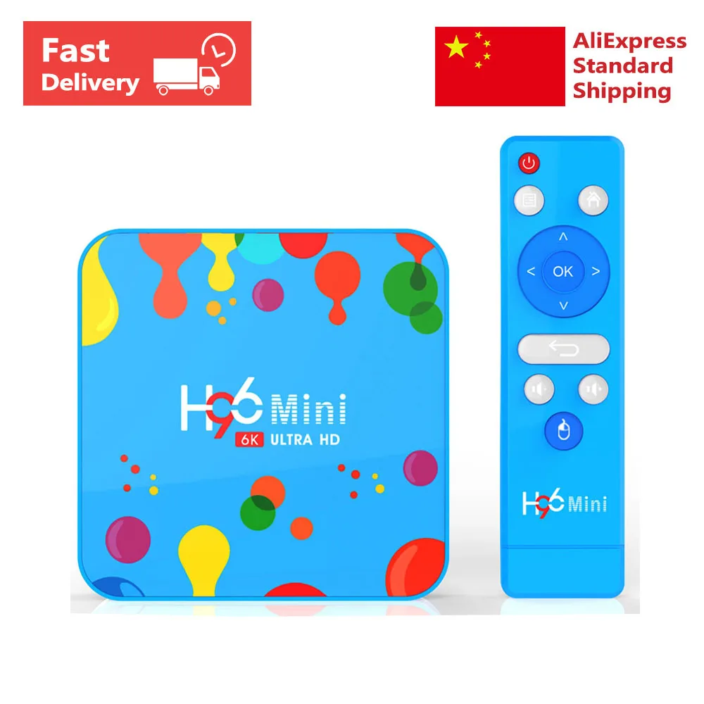 H96mini Android 9.0 Smart TV Box H6 Quad Core 4GB 128GB memory TV Box Wifi 2.4G/5G Set Top Box Media Player
H96mini Android 9.0 Smart TV Box H6 Quad Core 4GB 128GB memory TV Box Wifi 2.4G/5G Set Top Box Media Player
