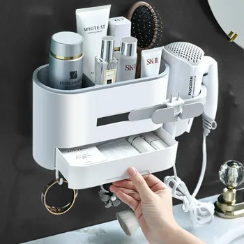 Wall Mounted Bathroom Shelf Hair Dryer Rack Hanging Makeup Cosmetics Storage Drawer Rack Hair Dryer Holder Fixture MJ81105
Wall Mounted Bathroom Shelf Hair Dryer Rack Hanging Makeup Cosmetics Storage Drawer Rack Hair Dryer Holder Fixture MJ81105