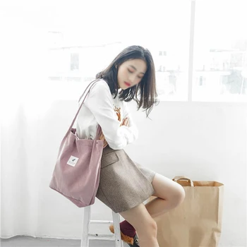 Women's Handbag Casual All-match High-capacity Art School Style Corduroy Canvas Women's Handbag Orgnizer
Women's Handbag Casual All-match High-capacity Art School Style Corduroy Canvas Women's Handbag Orgnizer