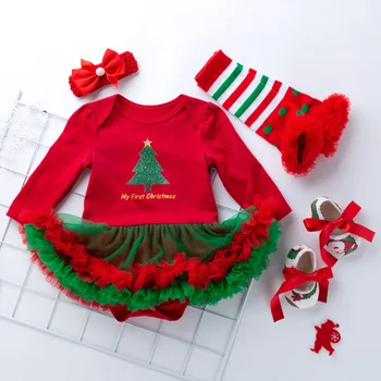 New Christmas Baby Clothes Long Sleeve Newborn Romper Dress Baby Girls Clothes 4pcs Set 2019 New Infant Clothing
New Christmas Baby Clothes Long Sleeve Newborn Romper Dress Baby Girls Clothes 4pcs Set 2019 New Infant Clothing