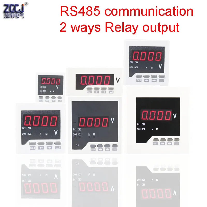 true RMS digital AC voltage panel meter single phase digital voltmeter digital with 2 relay alarm output and RS485 communication
true RMS digital AC voltage panel meter single phase digital voltmeter digital with 2 relay alarm output and RS485 communication