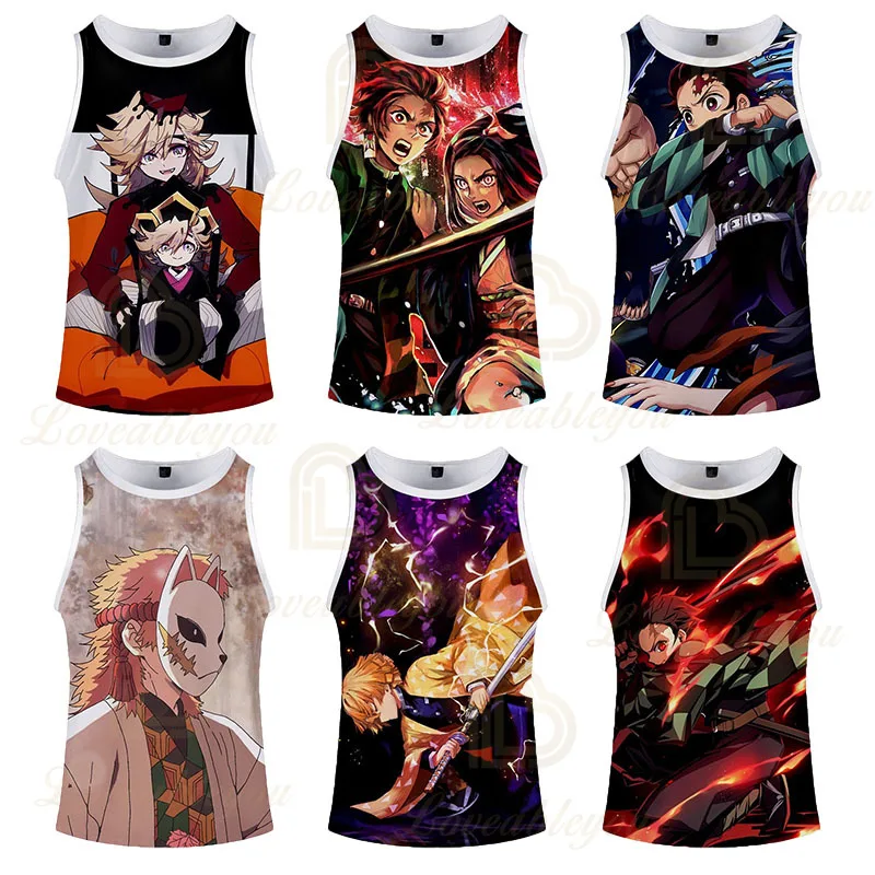 Japan Anime Demon Slayer 12 Colors Sleeveless Shirt Women/men's Funny Print 3d Tank Top Man Singlets Vest
Japan Anime Demon Slayer 12 Colors Sleeveless Shirt Women/men's Funny Print 3d Tank Top Man Singlets Vest