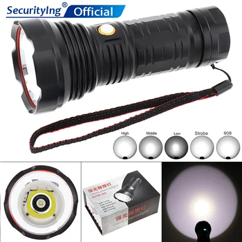 30W 3000LM Brightest XML-L2 LED Tactical Flashlight Powerful Torch Support 6 Lighting Modes with Rechargeable Battery for Rescue
30W 3000LM Brightest XML-L2 LED Tactical Flashlight Powerful Torch Support 6 Lighting Modes with Rechargeable Battery for Rescue