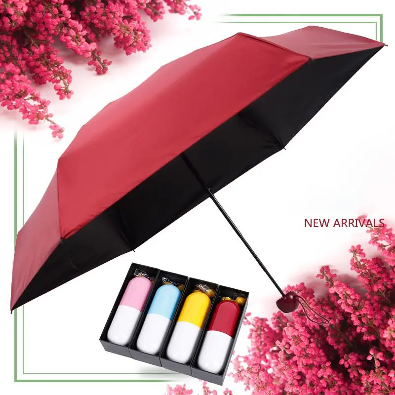 Mini Folding Capsule Small Umbrella Sunny Rainy Day With Pill Package Box Pocket Parasol Rain Anti-UV Portable Travel Umbrella
Mini Folding Capsule Small Umbrella Sunny Rainy Day With Pill Package Box Pocket Parasol Rain Anti-UV Portable Travel Umbrella