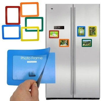 냉장고 자석 사진 프레임 5 인치, 다채로운 색상, 가족 사진 및 추억에 적합