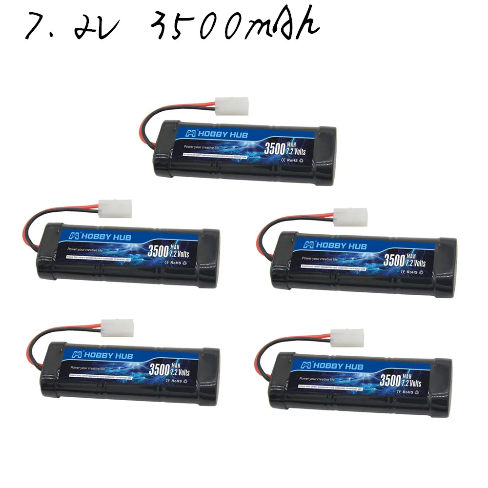 

Hobby Hub SC*6 Cells Rechargeable Batteries 7.2V 3500mAh Ni-MH with Tamiya Discharge Connector for RC Racing Cars Boats