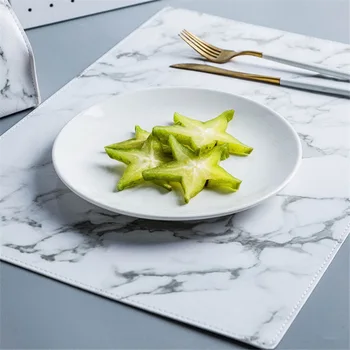 2PCS Waterproof Placemat Oil anti-skid Insulation High Temperature Marble Stripe Mat Linen Table Mat Dishware Placem For Kitchen 
2PCS Waterproof Placemat Oil anti-skid Insulation High Temperature Marble Stripe Mat Linen Table Mat Dishware Placem For Kitchen
