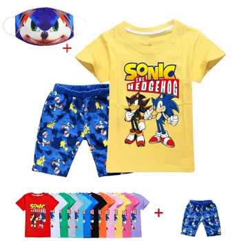 kids clothes Summer Short Sleeve Cartoon sonic the hedgehog T Shirt for Boys Streetwear Teenager girls Children Tops+shorts 2pcs
kids clothes Summer Short Sleeve Cartoon sonic the hedgehog T Shirt for Boys Streetwear Teenager girls Children Tops+shorts 2pcs