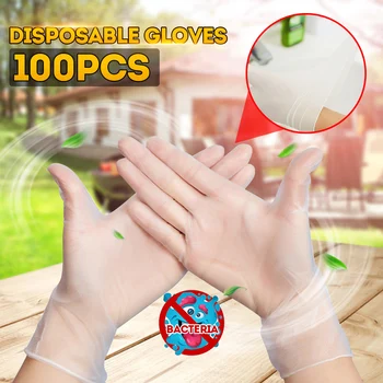 100PCS Food Grade Disposable vinyl Gloves Anti-static Gloves For Food Cleaning Cooking Kitchen Tool Work Protection isolation
100PCS Food Grade Disposable vinyl Gloves Anti-static Gloves For Food Cleaning Cooking Kitchen Tool Work Protection isolation
