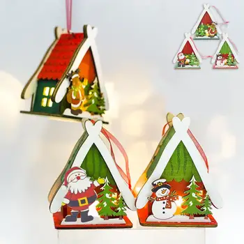 Christmas LED Light Wood House Hanging Santa Claus Light Window Illuminated Ornament New Year Home Decoration
Christmas LED Light Wood House Hanging Santa Claus Light Window Illuminated Ornament New Year Home Decoration