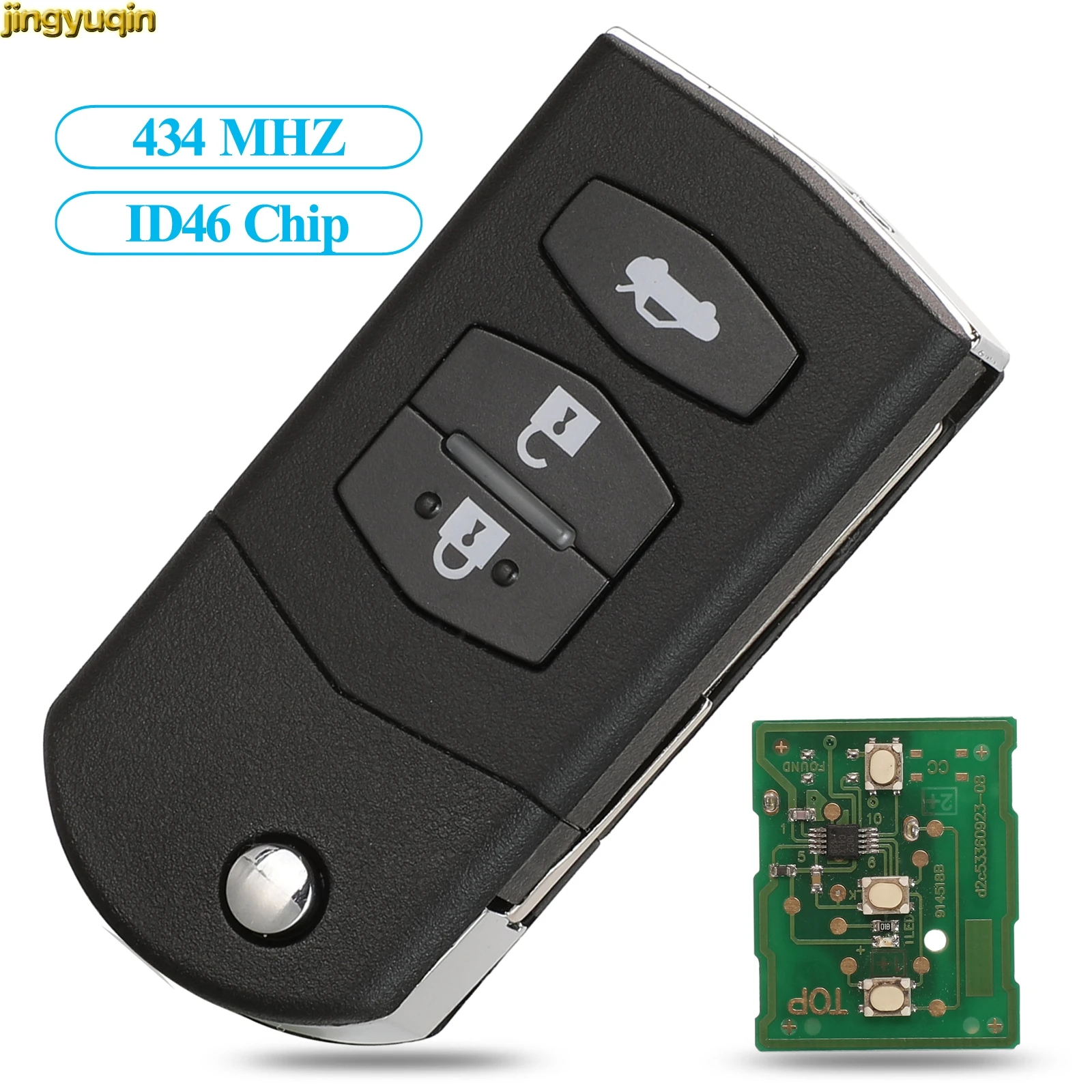 Jingyuqin Remote Flip Car Key Control SKE126-01 433MHZ For MAZDA 2 M2 Demio 3 M3 Axela 5 M5 Premacy 6 M6 Atenza 8 M8 3 Button
Jingyuqin Remote Flip Car Key Control SKE126-01 433MHZ For MAZDA 2 M2 Demio 3 M3 Axela 5 M5 Premacy 6 M6 Atenza 8 M8 3 Button