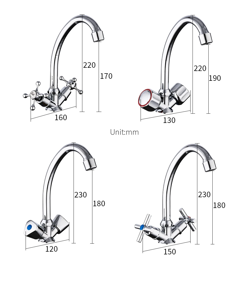FRUD Faucet Kitchen Tap Sink Mixer Double Handle Kitchen Faucets Swivel Spout Kitchen Water Mixer Tap Kitchen torneira cozinha