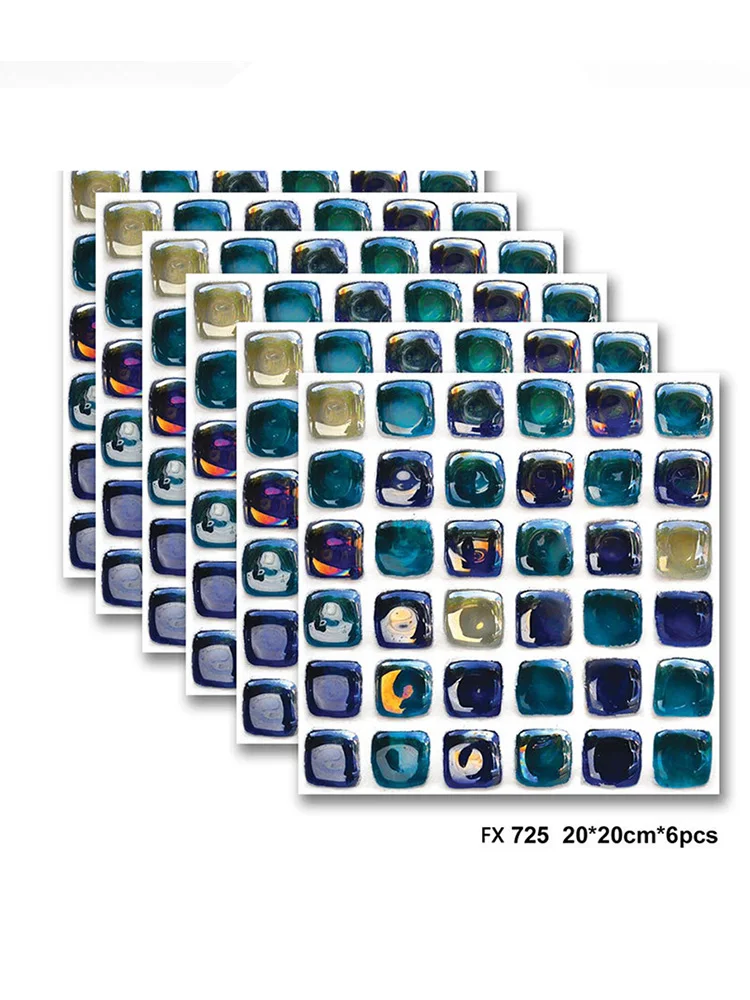6pcs DIY Mosaic 3D Self Adhesive Wall Tile Sticker Vinyl Bathroom Kitchen new style
6pcs DIY Mosaic 3D Self Adhesive Wall Tile Sticker Vinyl Bathroom Kitchen new style