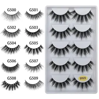 New Style 3D Imitation Mink False Eyelashes 5 Pairs Entirely Handmade Natural Thick Eyelash Makeup Beauty Extension Tools
New Style 3D Imitation Mink False Eyelashes 5 Pairs Entirely Handmade Natural Thick Eyelash Makeup Beauty Extension Tools