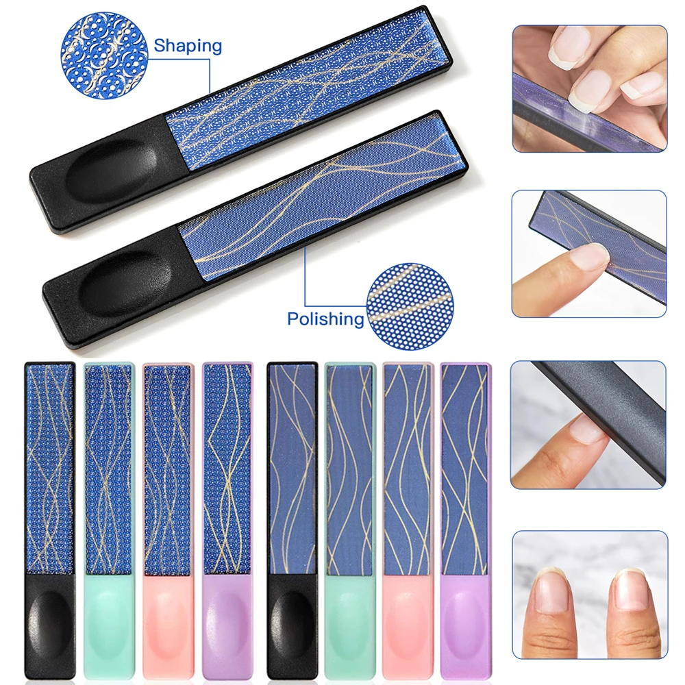 Профессиональная пилка для ногтей MEET ACROSS 8 шт./компл. нано-стекло прочная