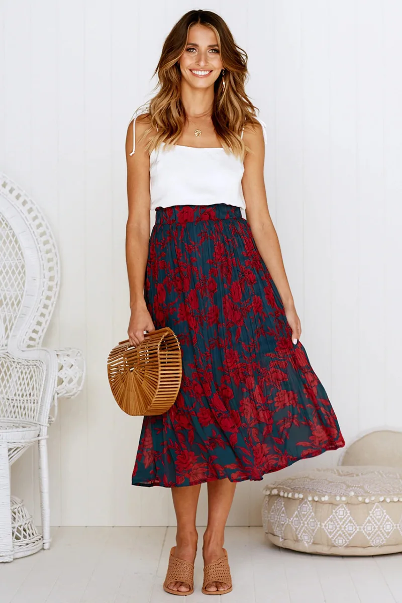 Summer Casual Chiffon Print Pockets High Waist Pleated Maxi Skirt Womens Long Skirts For Women Hde2d1be803b94d4ea16ee3a8f2633c25q - Summer Casual Chiffon Print Pockets High Waist Pleated Maxi Skirt Womens Long Skirts For Women