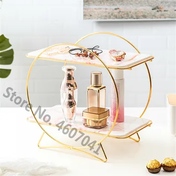 Ceramics Double Layer Storage Rack Desktop Cosmetic Accessories Cake Living Room Bedroom Creative European Style Decoration 
Ceramics Double Layer Storage Rack Desktop Cosmetic Accessories Cake Living Room Bedroom Creative European Style Decoration