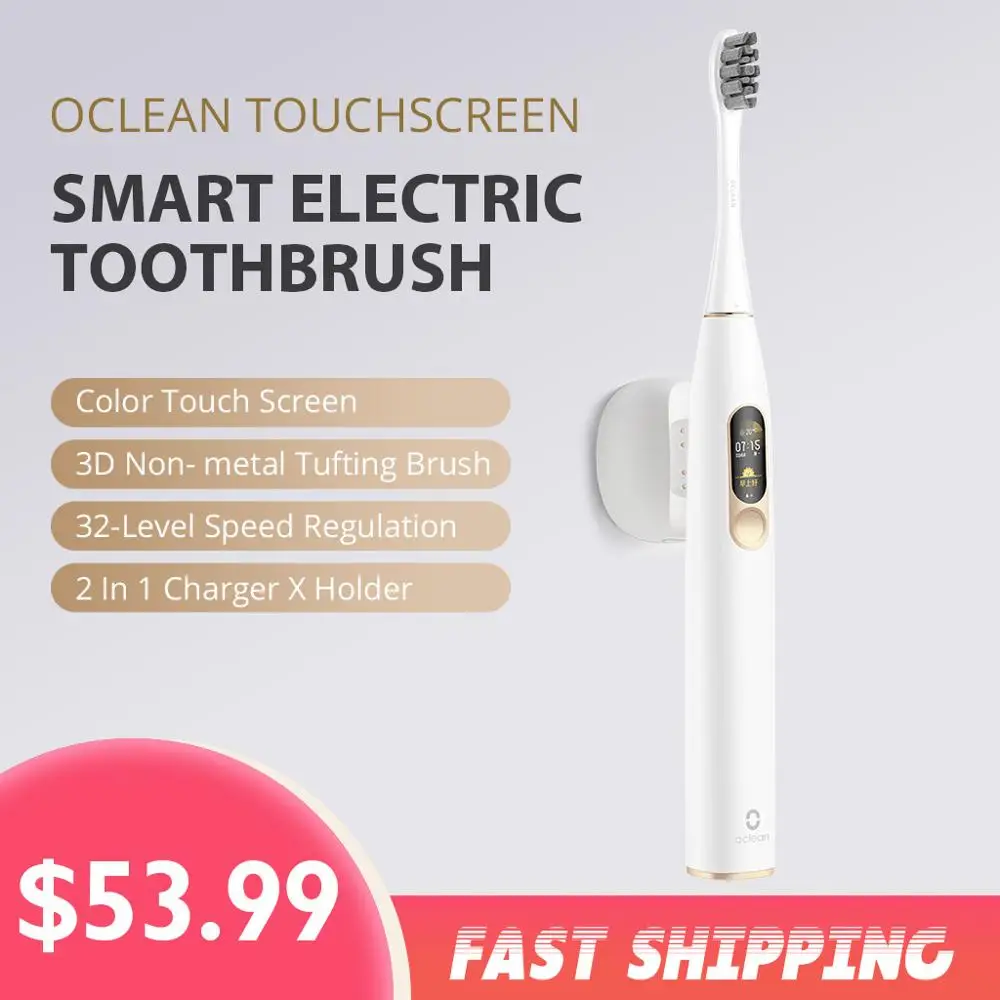 Oclean X Sonic Electric Toothbrush Upgraded Waterproof Ultrasonic automatic Toothbrushes USB Rechargeable with Replacement Heads
Oclean X Sonic Electric Toothbrush Upgraded Waterproof Ultrasonic automatic Toothbrushes USB Rechargeable with Replacement Heads