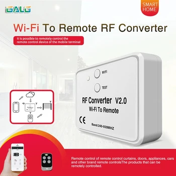 Universal Wifi Switch 240~930mhz remote control bridge WIFI to remote RF converter for garage gate opener
Universal Wifi Switch 240~930mhz remote control bridge WIFI to remote RF converter for garage gate opener