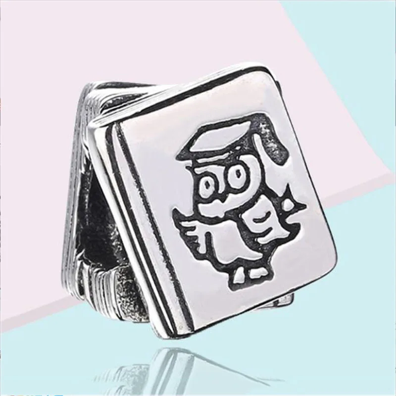 

Authentic 925 Sterling Silver Beads New Owl Book Fashion Beads Fit Original Pandora Bracelet For Women Diy Jewelry