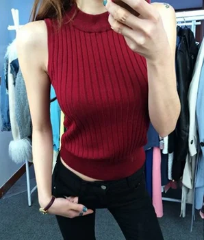 New 2020 Summer Women Vest Sleeveless Knit Vest Tanks Cami Plain Shirt Blouse O Neck Spring Fashion Casual Vest Streetwear
New 2020 Summer Women Vest Sleeveless Knit Vest Tanks Cami Plain Shirt Blouse O Neck Spring Fashion Casual Vest Streetwear