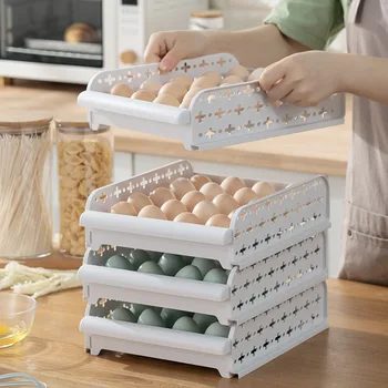 Convenient Egg Storage Refrigerator Storage egg traay Stackable Drawer-Type 20-Grid Large-Capacity Egg Storage Rack
Convenient Egg Storage Refrigerator Storage egg traay Stackable Drawer-Type 20-Grid Large-Capacity Egg Storage Rack