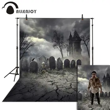 

Allenjoy Cemetery Backdrops Photography Spooky Skeleton Castle Night Halloween Background Horrible Festival Photophone Photozone