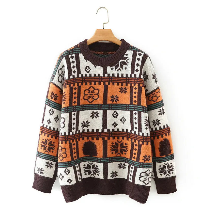 Fashion Cozy Christmas Sweater Women Winter Oversize Pullover Ehtnic Pattern Jumper Female Textured Knit Top Jacquard Knitwear
Fashion Cozy Christmas Sweater Women Winter Oversize Pullover Ehtnic Pattern Jumper Female Textured Knit Top Jacquard Knitwear
