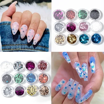6 Boxes Nail Art Glitter Charms ozdoby do paznokci Shapes Confetti Sequins Star Moon Heart Tips Nail Art Decoration Accessories
6 Boxes Nail Art Glitter Charms ozdoby do paznokci Shapes Confetti Sequins Star Moon Heart Tips Nail Art Decoration Accessories