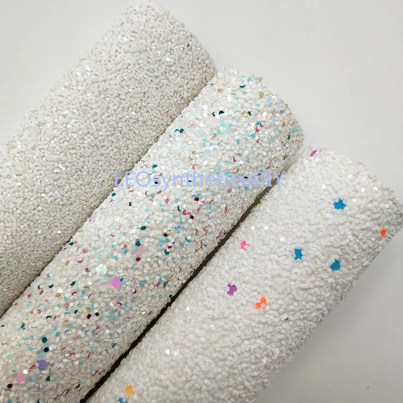 Mini Roll 30x134CM White Glitter Fabirc, Chunky Glitter Leather, Glitter Leather Roll For Making Bows LEOsyntheticoDIY SK023
Mini Roll 30x134CM White Glitter Fabirc, Chunky Glitter Leather, Glitter Leather Roll For Making Bows LEOsyntheticoDIY SK023