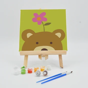 Digital Oil Painting By Number 20×20cm With Frame On Canvas For Kids DIY Cartoon Bear Pictures Acrylic Paint Art Child Coloring 
Digital Oil Painting By Number 20×20cm With Frame On Canvas For Kids DIY Cartoon Bear Pictures Acrylic Paint Art Child Coloring