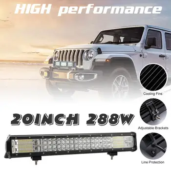 20 Inch IP67 288W Triple Row Combo Beam LED Light Bar Car Work Light Auto OffRoad Off Light Bar for Car 4WD 4x4 Truck SUV ATV
20 Inch IP67 288W Triple Row Combo Beam LED Light Bar Car Work Light Auto OffRoad Off Light Bar for Car 4WD 4x4 Truck SUV ATV