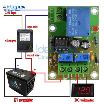 

XH-M601 Battery Charging Control Board 12V Intelligent Charger Power Supply Control Module Panel Automatic Charging/Stop Switch