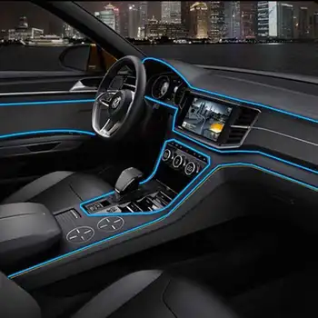 Car LED Light Auto LED Strip EL Wire Rope Tube Line Flexible Neon Lights with 12V Cigarette Lighter Drive 5M Interior Lighting
Car LED Light Auto LED Strip EL Wire Rope Tube Line Flexible Neon Lights with 12V Cigarette Lighter Drive 5M Interior Lighting