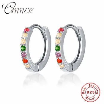 CANNER 2020 NEW Stud Earring 925 Sterling Rainbow Crystal Zircon Row Small Stud Earrings for Women Female Brincos Korean Earring
CANNER 2020 NEW Stud Earring 925 Sterling Rainbow Crystal Zircon Row Small Stud Earrings for Women Female Brincos Korean Earring