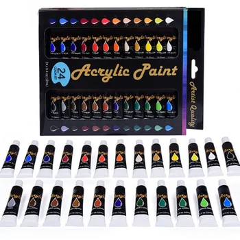 12ml Art Supplies 24 Colors Gift Acrylic Pigment Watercolor Paint Set Professional DIY Drawing Non Toxic Graffiti For Beginners
12ml Art Supplies 24 Colors Gift Acrylic Pigment Watercolor Paint Set Professional DIY Drawing Non Toxic Graffiti For Beginners
