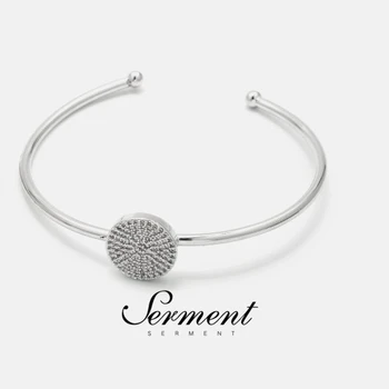 SERMENT Trendy Fashion Party Crystal Round Bracelet Gilded Silvered Color Open Zircon Fashion Jewelry Accessories for Women
SERMENT Trendy Fashion Party Crystal Round Bracelet Gilded Silvered Color Open Zircon Fashion Jewelry Accessories for Women