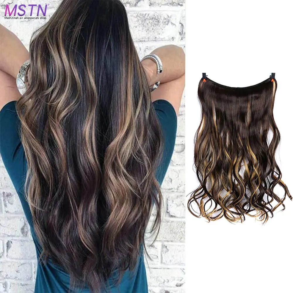 MSTN 24-Inch Long Synthetic Hair Heat-Resistant Wig Fish Line Straight and Curly Wave Extended Secret Invisible Wig Headwear
MSTN 24-Inch Long Synthetic Hair Heat-Resistant Wig Fish Line Straight and Curly Wave Extended Secret Invisible Wig Headwear