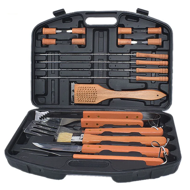 BBQ Tools Set Barbecue Grilling Utensil Accessories 18Pcs Stainless Steel Wooden Camping Outdoor Cooking Tools Kit BBQ Utensils
BBQ Tools Set Barbecue Grilling Utensil Accessories 18Pcs Stainless Steel Wooden Camping Outdoor Cooking Tools Kit BBQ Utensils