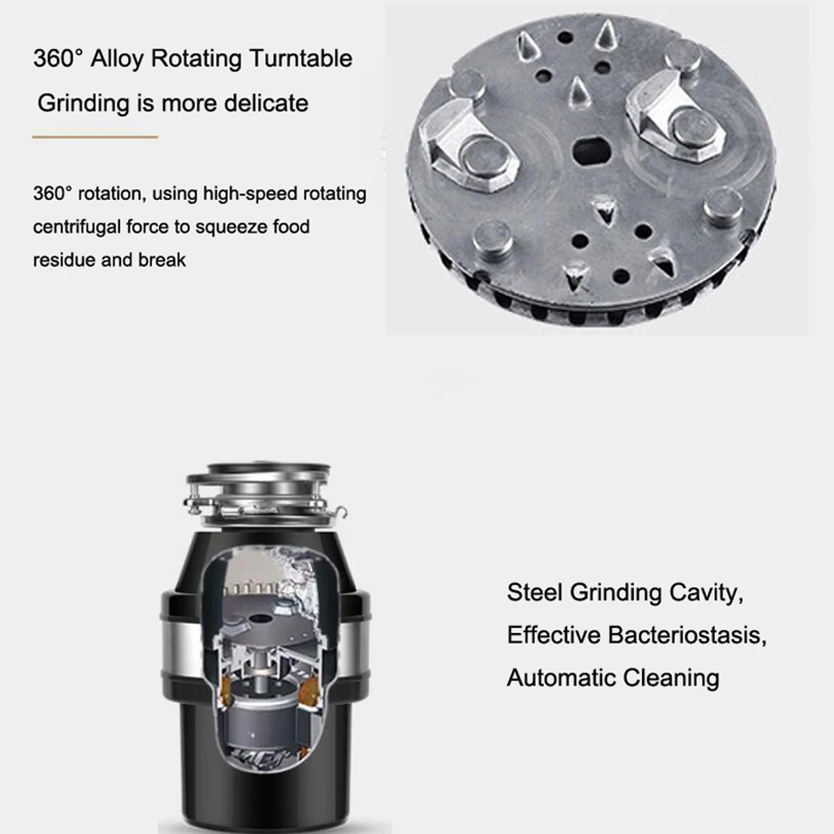 Food Waste Disposer 370W Food Residue Garbage Processor Sewer Rubbish Disposal Crusher Grinder Kitchen Sink Appliance Food Waste Disposer 370W Food Residue Garbage Processor Sewer Rubbish Disposal Crusher Grinder Kitchen Sink Appliance