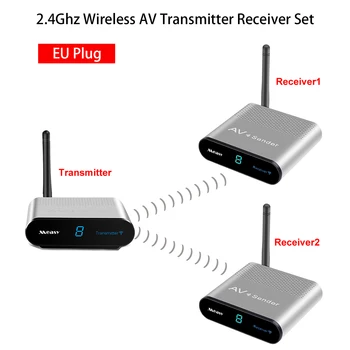 

Measy 2.4Ghz 200M Wireless AV Sender AV220-2 TV Transmitter Receiver Set Stereo Audio Video TV AV Signal Sender