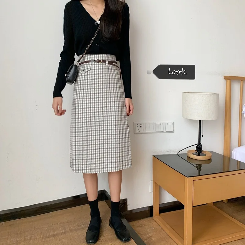 Uus Elegant A- line Boutique Long Woolen bai da qun Women's Half-length Plaid in New Products Cool
Uus Elegant A- line Boutique Long Woolen bai da qun Women's Half-length Plaid in New Products Cool