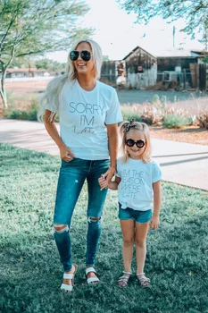 1PC Sorry I'm Late I'm The Reason We're Late Matching Mom and Me Short Sleeve Mothers Day Shirt Holiday Tee Mommy Spring Shirt
1PC Sorry I'm Late I'm The Reason We're Late Matching Mom and Me Short Sleeve Mothers Day Shirt Holiday Tee Mommy Spring Shirt