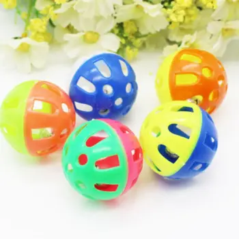 Cats Exercise Scratch-Resistant Toy Pet Cat Interactive Playing Toy Plastic Ball With Bell Random Color Elegant Temperament 
Cats Exercise Scratch-Resistant Toy Pet Cat Interactive Playing Toy Plastic Ball With Bell Random Color Elegant Temperament