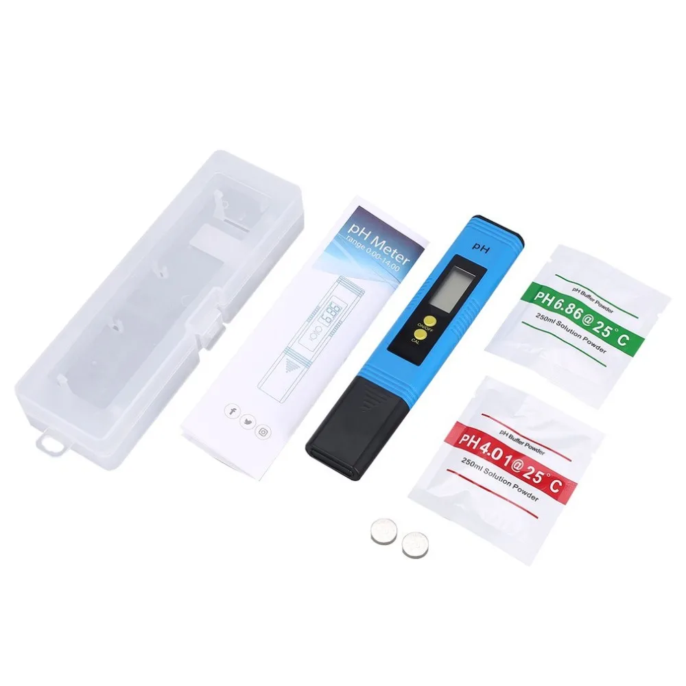 Protable LCD Digital PH Meter 0-14PH Pen Tester Accuracy 0.01 for Aquarium Pool Water Quality Monitor Aquiculture Hydroponics
Protable LCD Digital PH Meter 0-14PH Pen Tester Accuracy 0.01 for Aquarium Pool Water Quality Monitor Aquiculture Hydroponics